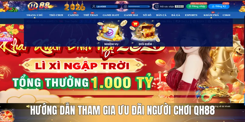 Ưu Đãi Người Chơi QH88 - Tham Gia Cực Dễ Thưởng Cực Đã